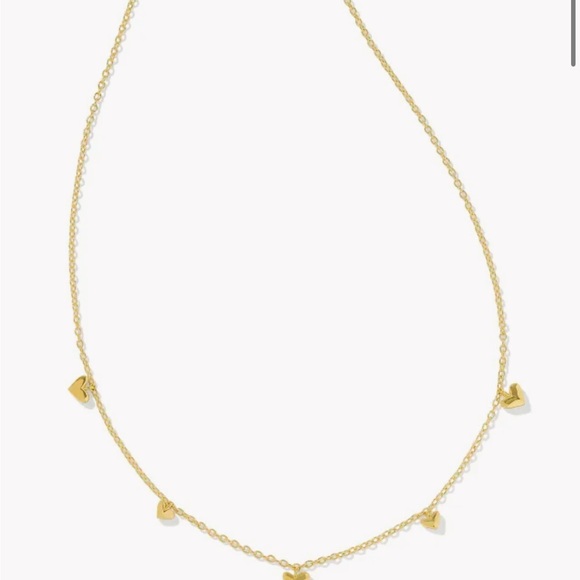 Kendra Scott Phoebe Strand Gold Heart Charm Necklace - Picture 1 of 4